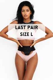 LAST ONE! SIZE L! I Slay G-Banger Bottoms - Black/Pink