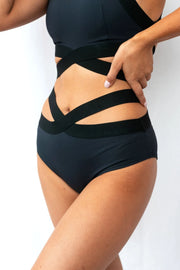 Tara Low Waist Shorts - Recycled Black
